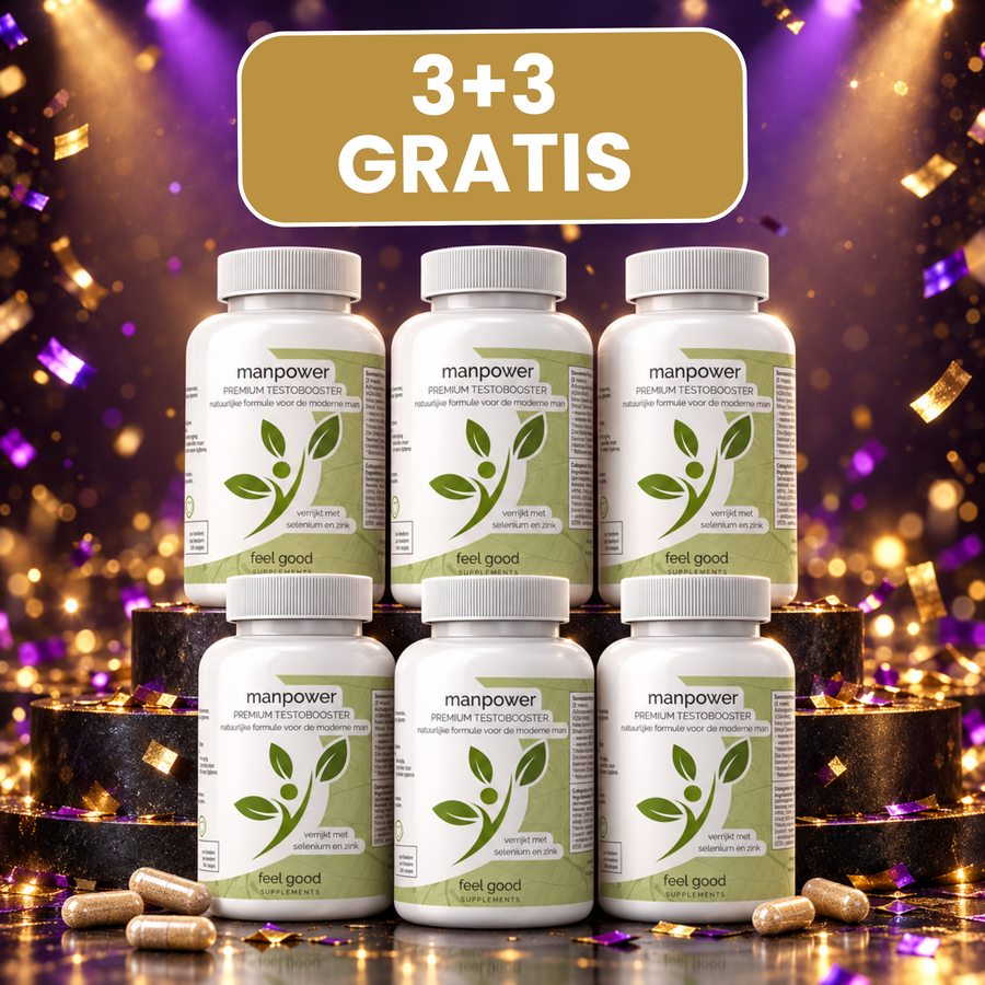 Manpower sixpack-actie, 3+3 gratis