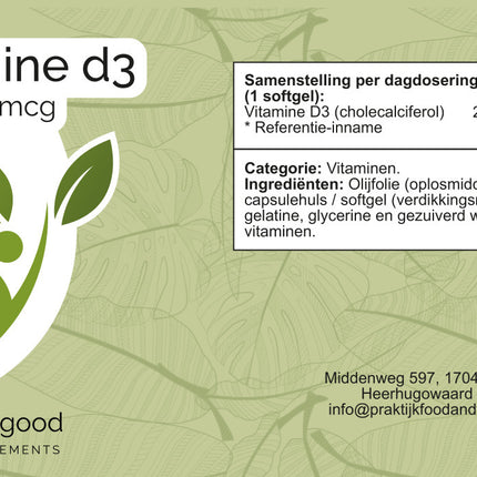 Vitamine D3-25 mcg