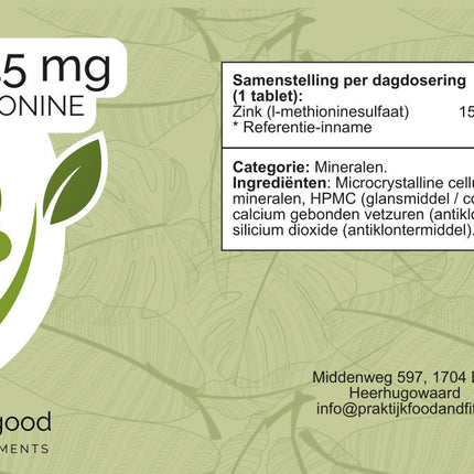 Zink 15mg - 100 tabs