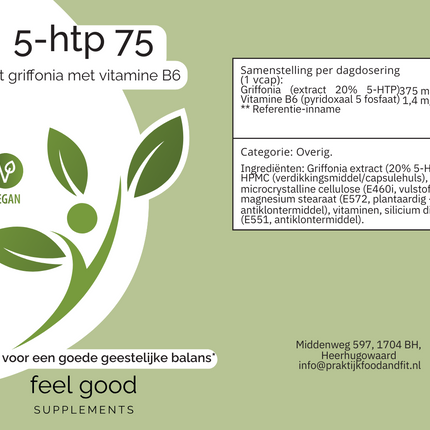5-HTP 75 mg - 60 Vcaps