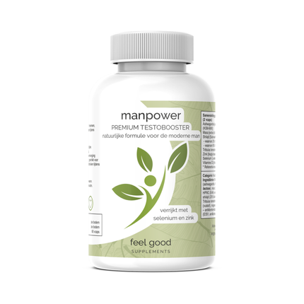 Manpower natuurlijke testobooster met zink voor ondersteuning van de mannelijke hormoonbalans